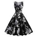 Amazon bestselling women's 2026 spring/summer new 5060S Hepburn style vintage print dress factory in stock