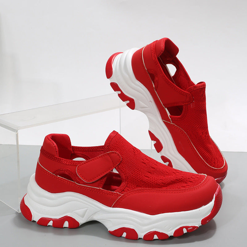 Women's Lightweight Platform Walking Sneakers  Casual Comfort Slip-On Shoes