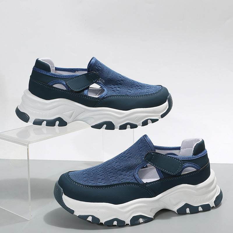 Women's Lightweight Platform Walking Sneakers  Casual Comfort Slip-On Shoes