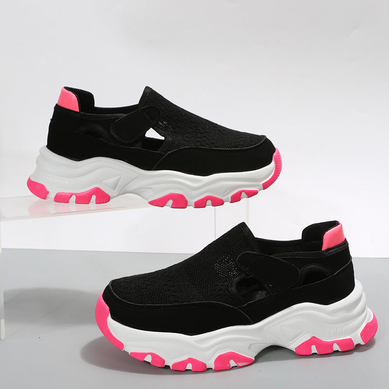 Women's Lightweight Platform Walking Sneakers  Casual Comfort Slip-On Shoes
